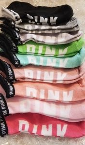 PINK Mock ankle socks, 9 pairs